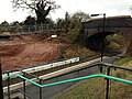 The work to cut the bridge out of the bank February 2014.