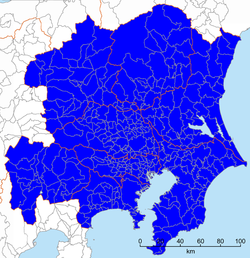 Location of Greater Tokyo Area