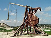 Counterweight trebuchet at Château des Baux, France