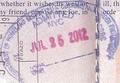 American stamp from John F. Kennedy International Airport in a U.S. Passport.