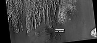 Yardangs, as seen by HiRISE under HiWish program. Location is Arsinoes Chaos. The next image shows part of this enlarged so that TAR's can be seen.