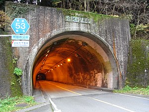 東京都道・埼玉県道53号線の小沢トンネル（飯能市側）