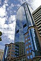 Former Australian Stock Exchange (completed 1990). Collins Street, Melbourne. Features a classical inspired podium base and Georgian inspired pyramid roof.