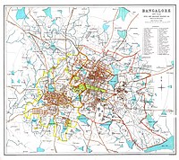 An old map of Bangalore