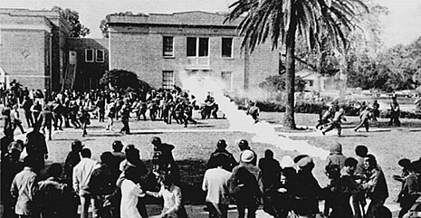 Canister thrown at Non-Violent Students, November 16, 1972