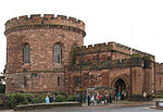 Crown Court, adjoining offices and gate arch