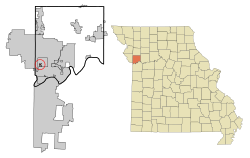 Location of Oakwood Park, Missouri