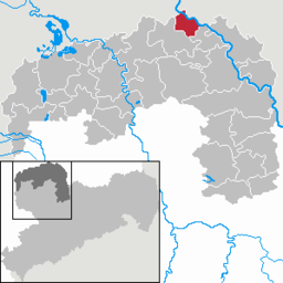 Läget för kommunen Dommitzsch i Landkreis Nordsachsen