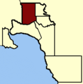 Location of Melbourne district in 1856