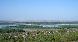 Aerial view of the village