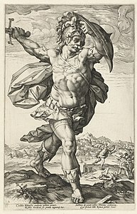 Horatius Cocles, by Hendrick Goltzius