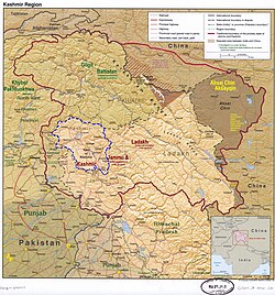 Anantnag district is in Indian-administered Jammu and Kashmir in the disputed Kashmir region[1] It is in the Kashmir division (bordered in neon blue).