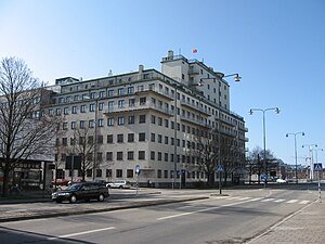 Kolgahuset sett från Hans Michelsensgatan.