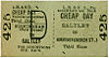 An example of an Edmonson ticket for passage on an LMS train in the 1930s