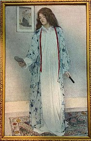 Girl with hand glass ca. 1903. Reproduction as published 1912.