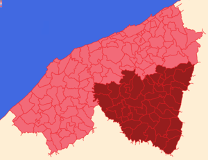 Localização da Província, dentro da região.