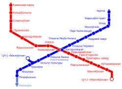 Carte topologique du métro de Minsk