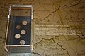 Coins excavated in a burnt layer in the northwest wing of Egmont Castle