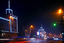 Radianska Street at night