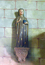 Statue de Saint-Céneré dans l'église Saint-Pierre de Chenillé-Changé (Maine-et-Loire, France).