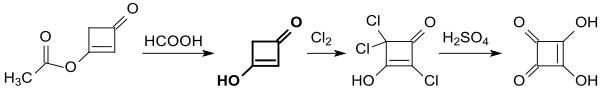 Synthese von Quadratsäure aus 1,3-Cyclobutandion