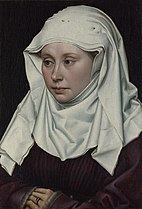 بورتَرية رَجُل وامرأة، مَنسوبة إلى، «روبرت كامبين»، اكتملت حَوالي 1435. المَعرض الوَطني، لندن.