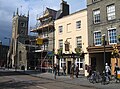 The northeast side of Bridge Street with St Clement's Church in the background.[7]