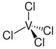 Structural formula of the vanadium tetrachloride molecule