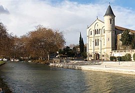 The chateau and Canal du Midi in Ventenac-en-Minervois