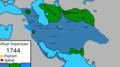 Afsharid Iran (1736–1796 AD) in 1744 AD.