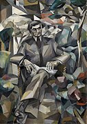 Albert Gleizes, 1911, Portrait de Jacques Nayral, oil on canvas, 161.9 x 114 cm. This painting was reproduced in Fantasio: published 15 October 1911, for the occasion of the Salon d'Automne where it was exhibited the same year.
