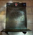 World War I war memorial in nave