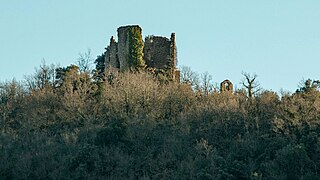 Ruines du château de Belcastel (Aude).