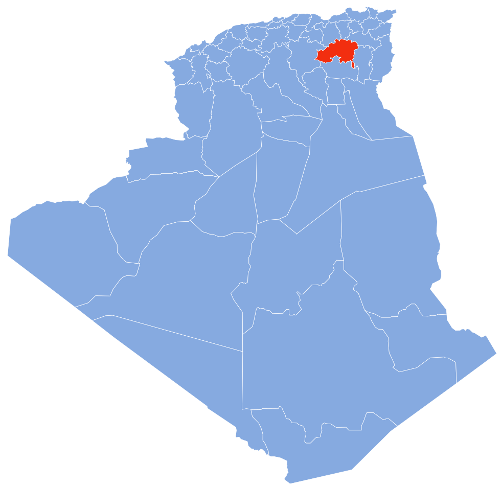 Carte d'Algérie (Wilaya d'Batna)