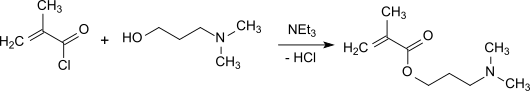 Synthese von Dimethylaminopropylacrylat aus Methacryloylchlorid und 3-Dimethylaminopropanol