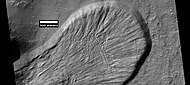 Landslide in a crater, as seen by HiRISE under HiWish program