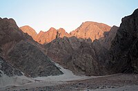 The Eastern Desert mountain range along the Safaga-Qena Road