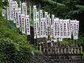 百間滝不動尊に奉納された幟（長野県木曽郡）