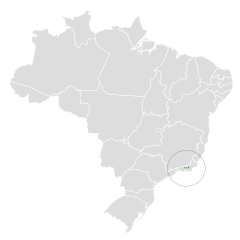 Distribuição geográfica da saudade-de-asa-cinza.