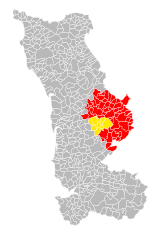 Composition prévue en 2017 - en jaune la Cdc de Canisy.