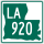 Louisiana Highway 920 marker