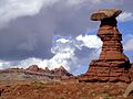 A pedestal rock, Chicken Corners trail, near Moab, Utah