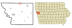 Location of Rodney, Iowa