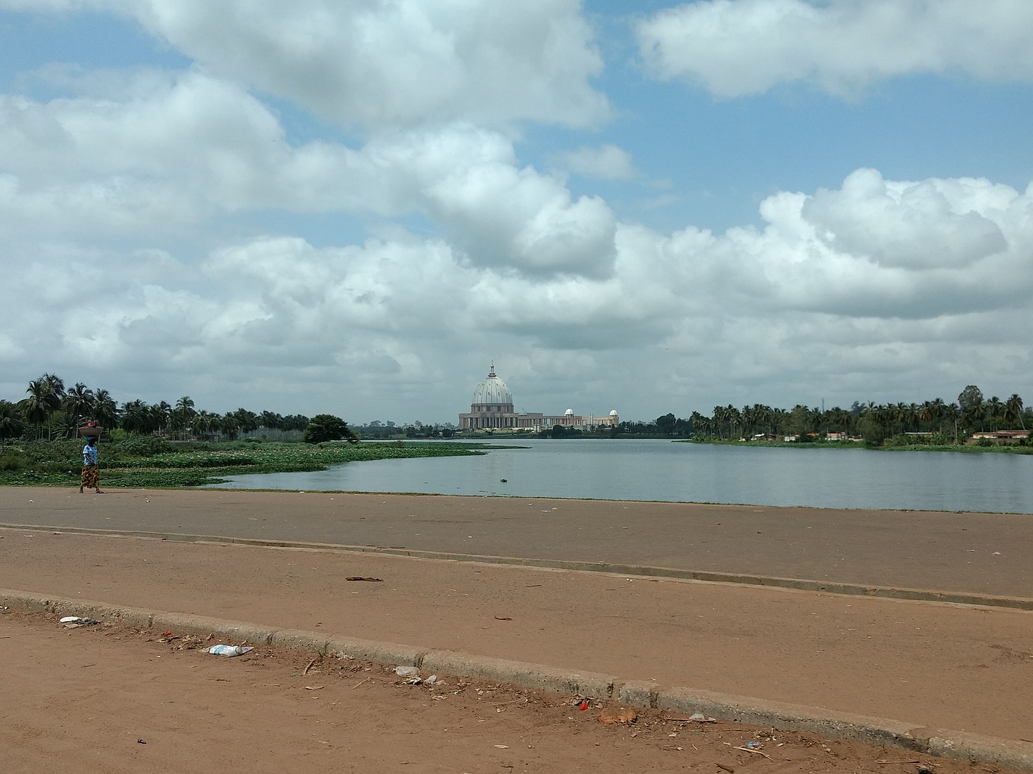 Basilica of Our Lady of Peace in the capital city Yamoussoukro, the largest church in Africa.