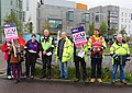 Pickets at the rear entrance to the University of East Anglia - 1 November 2013 - Transferred from Flickr via #flickr2commons