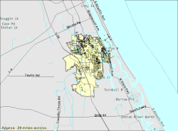 U.S. Census Bureau map showing city limits