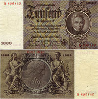 Novčanica od 1000 Reichsmaraka iz 1936.