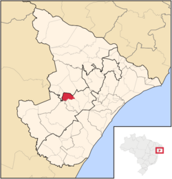 Localização de Macambira em Sergipe