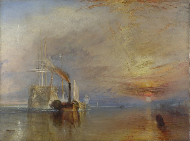 The Fighting Temeraire tugged to her last berth to be broken up, 1838 by J.M.W. Turner