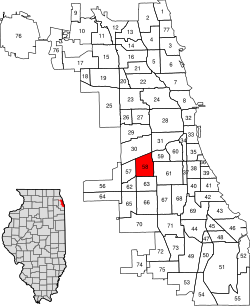 Location within the city of Chicago